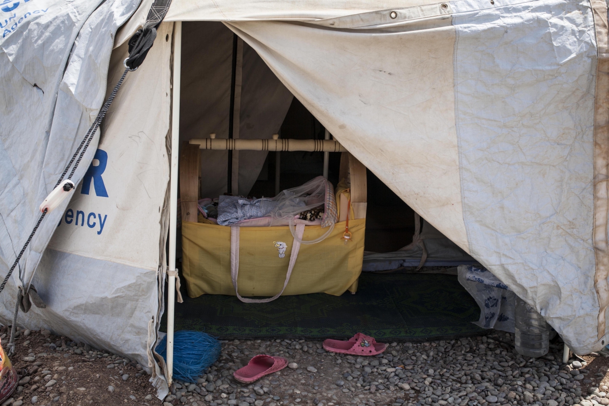 UNa tenda nel campo dei rifugiati siriani