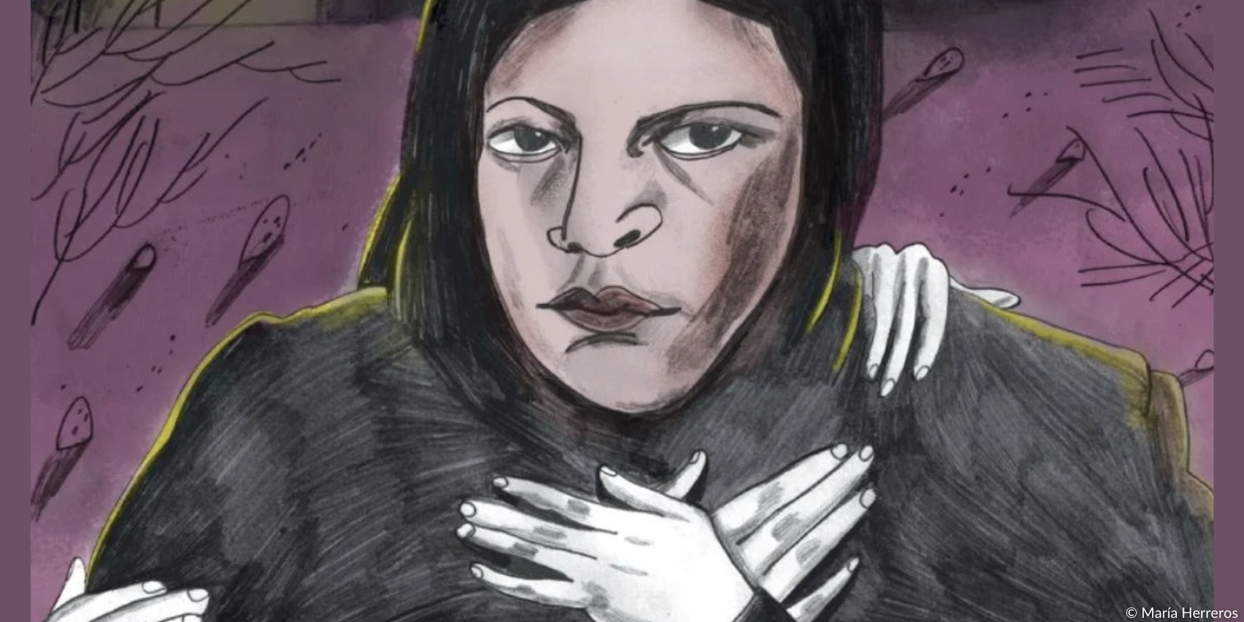 Illustrazione donna a Gaza