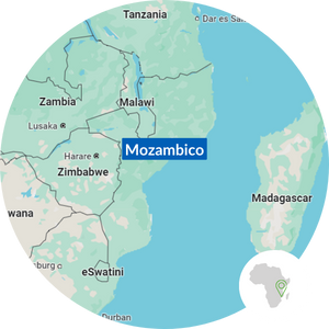 mappa del Mozambico